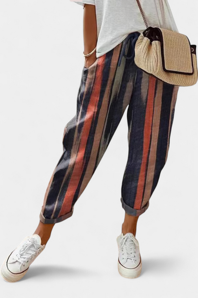 Mely Pantalones de Lino de Corte Relajado y Estilo Atemporal.