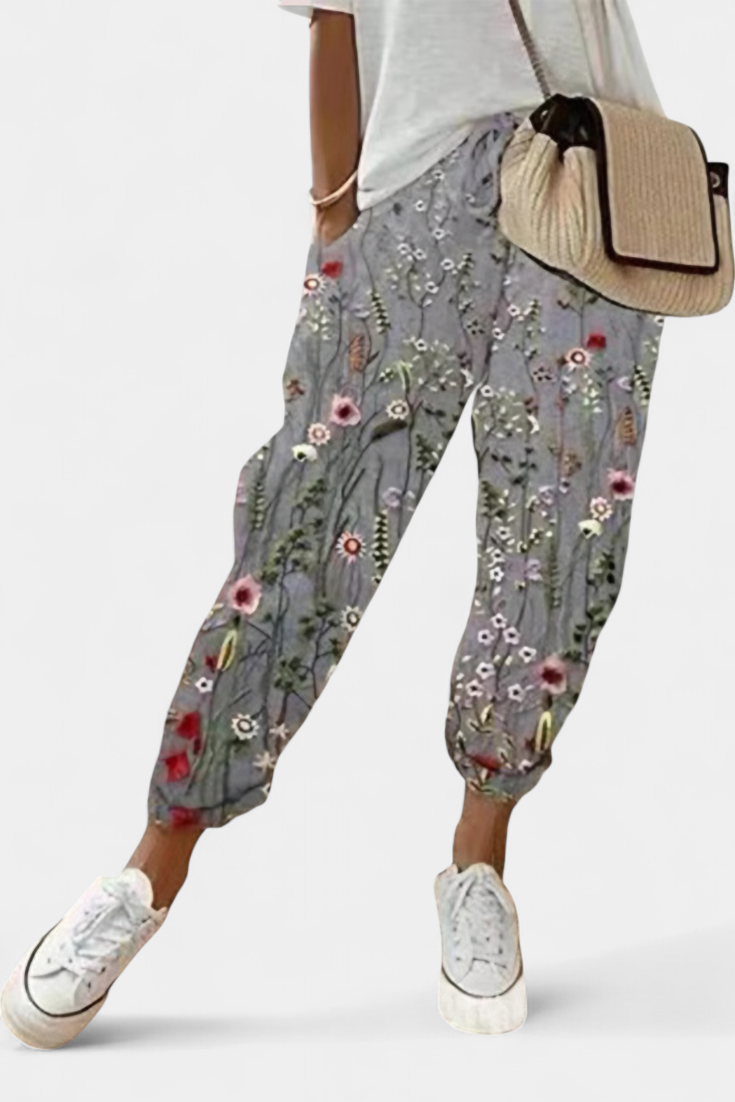 Mely Pantalones de Lino de Corte Relajado y Estilo Atemporal.