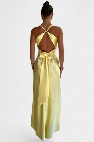 Dolores Vestido Maxi Sin Mangas con Cintura Torcida.