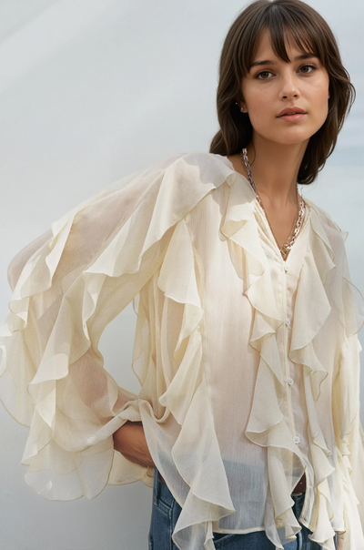 PURE DESIRE Ruffle Blouse.