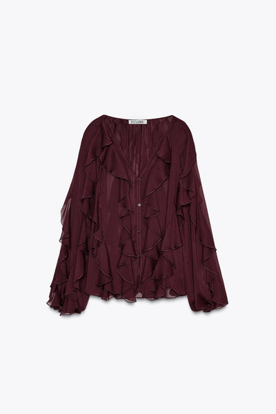 PURE DESIRE Ruffle Blouse.