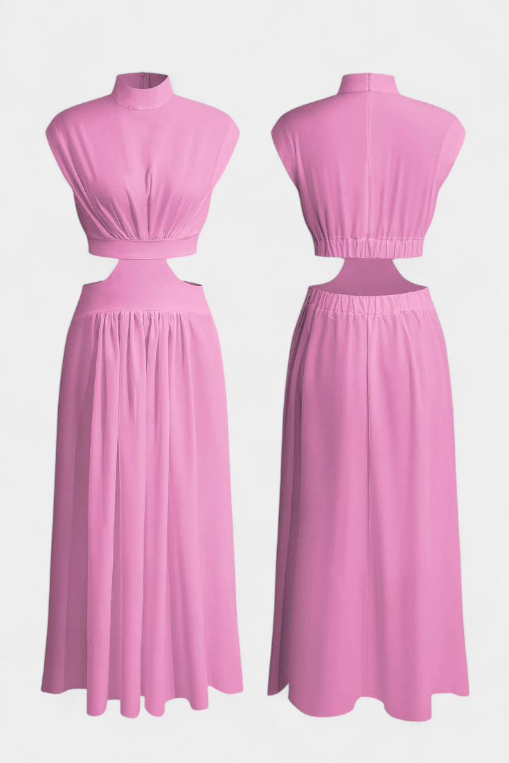 Jocelyn Conjunto de Vestido con Abertura Lateral.