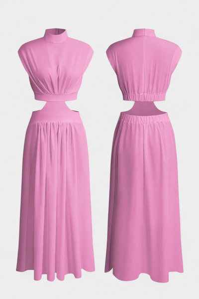 Jocelyn Conjunto de Vestido con Abertura Lateral.
