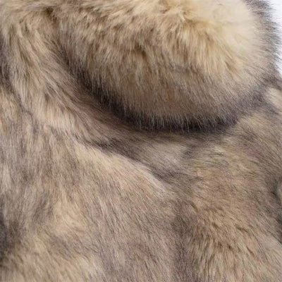 ELVORU - Fur Effect Puffer Coat.