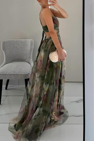 Escarcha | Vestido largo y romántico con flores.