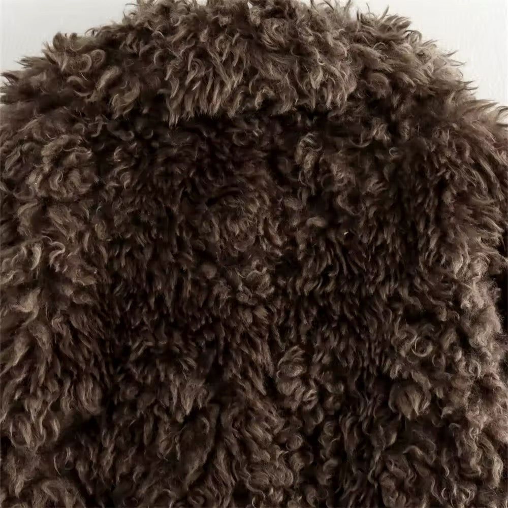 ELVORU - Fur Effect Puffer Coat.