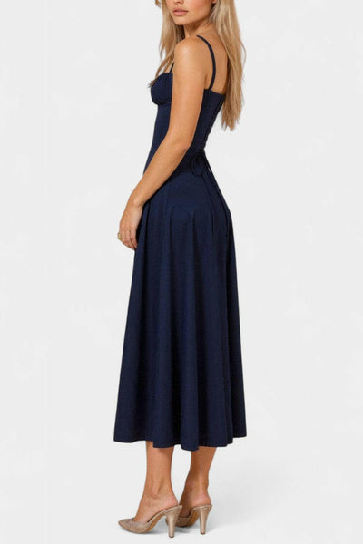 Flora Vestido Midi A-Line con Corsé.