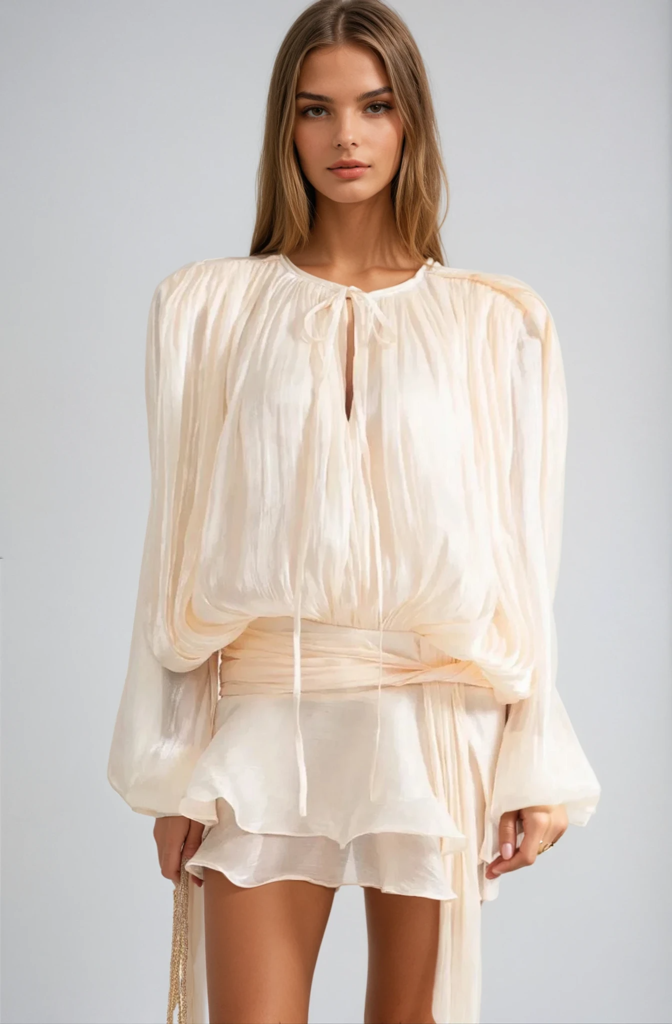 Livia - Vestido de malla plisada.