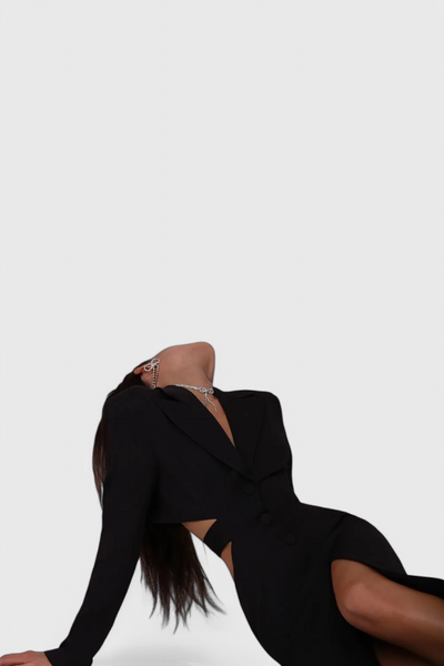 Bernice Vestido Blazer Midi con Corte.