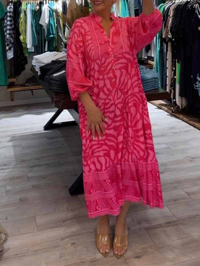 Mira | Vestido estampado con cuello en V.
