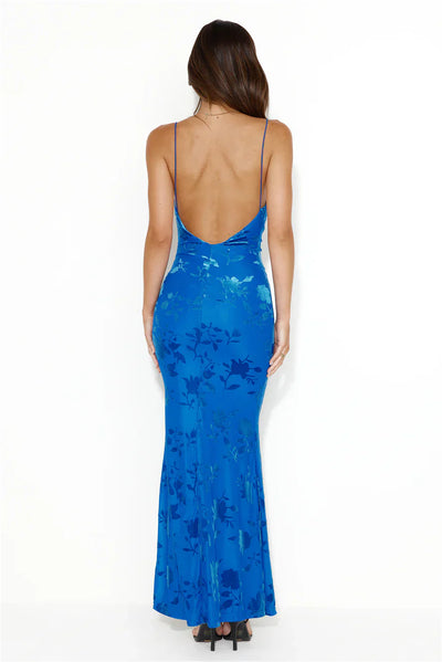 AZUL — Vestido largo.
