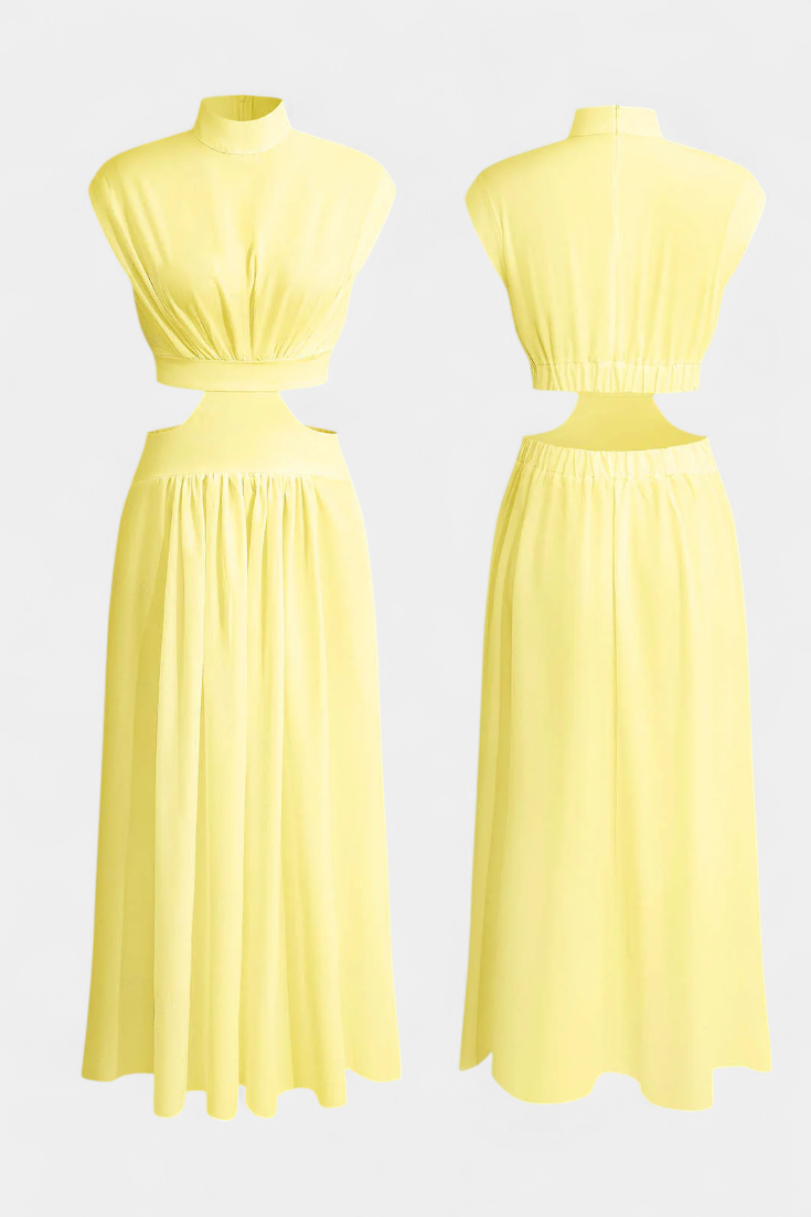 Jocelyn Conjunto de Vestido con Abertura Lateral.