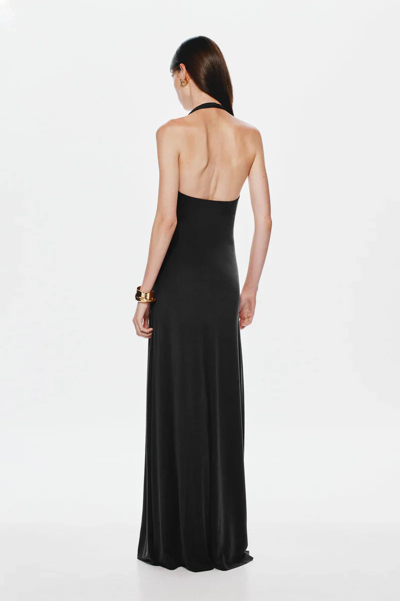 ALTHEA – Vestido largo de cupro.