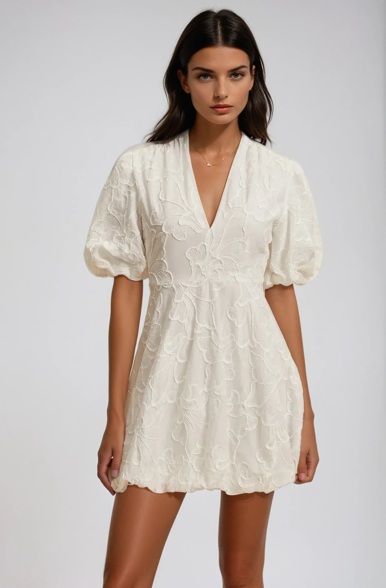 Angélica - Vestido bordado.