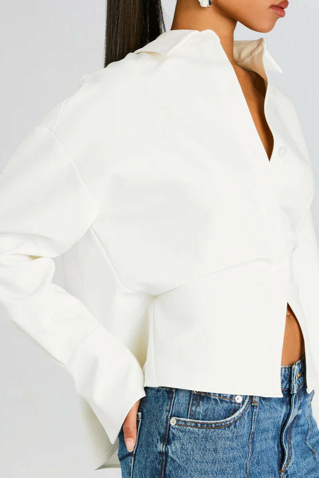 Grace Camisa de Botones Draped.