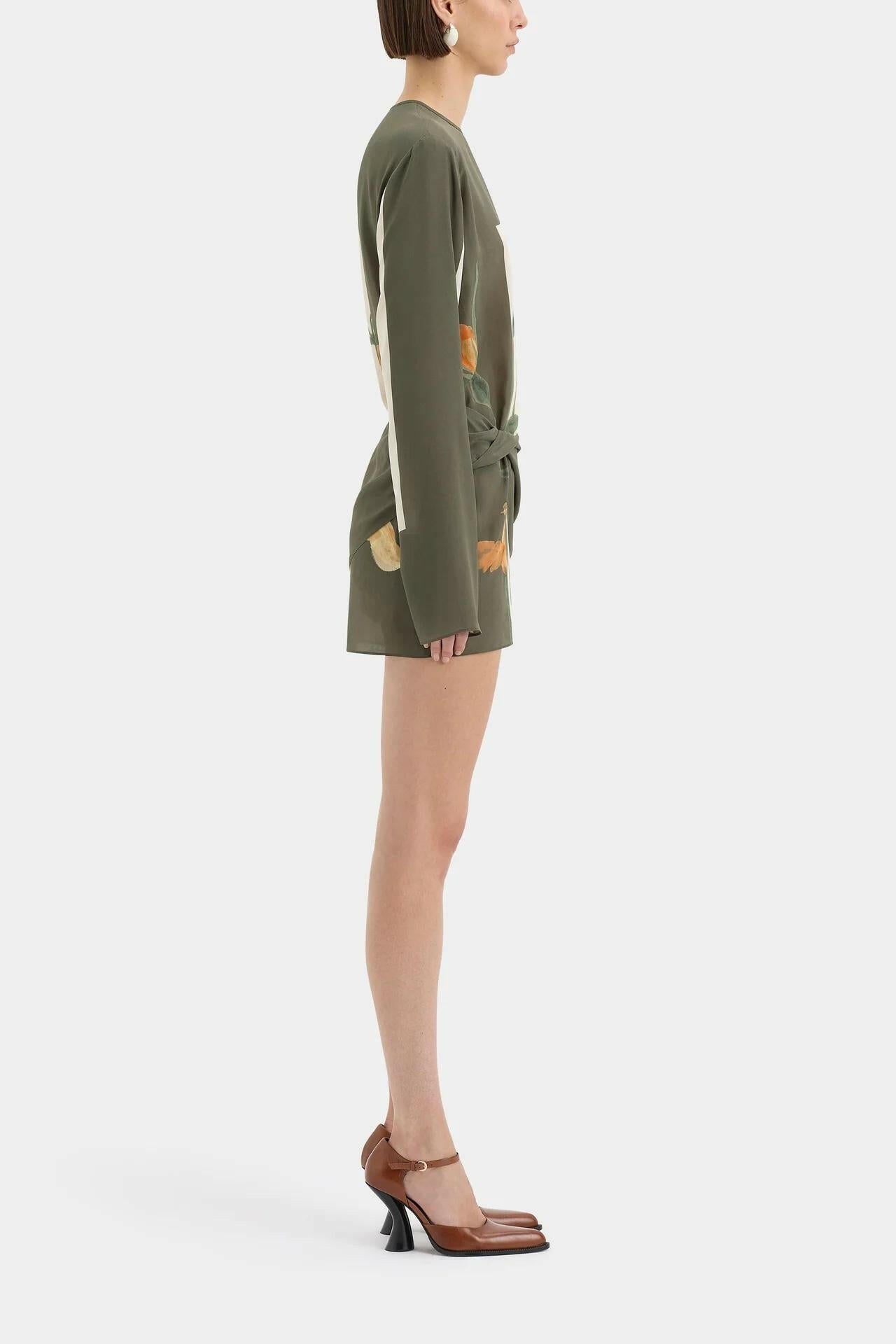 Hallie Vestido Mini Floral Twist Detail.