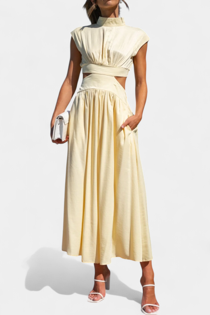 Jocelyn Conjunto de Vestido con Abertura Lateral.
