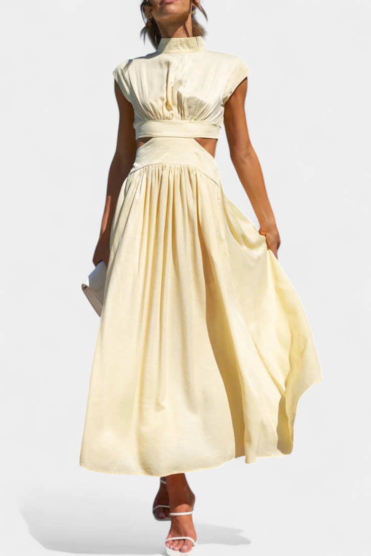 Jocelyn Conjunto de Vestido con Abertura Lateral.