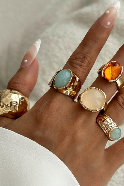 Conjunto de Anillos Abiertos con Strass.