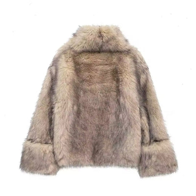 ELVORU - Fur Effect Puffer Coat.