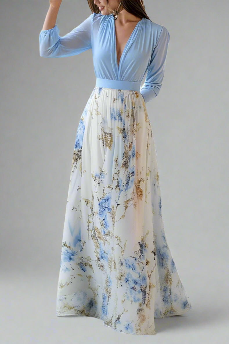 Tess - Vestido largo con estampado floral.