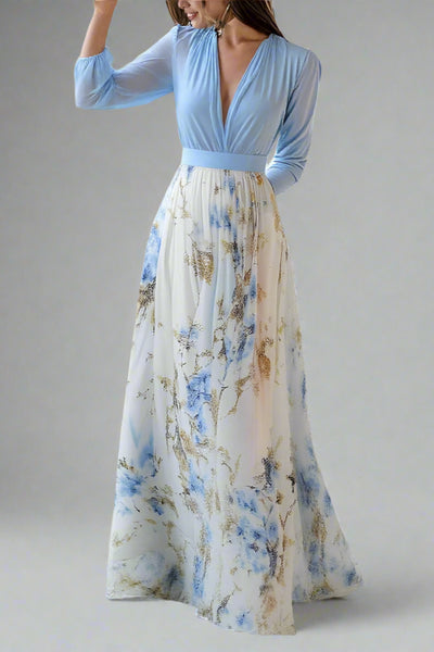 Tess - Vestido largo con estampado floral.