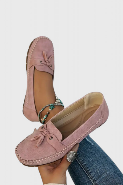 Peony Mocasines de Suede Clásicos con Borlas.