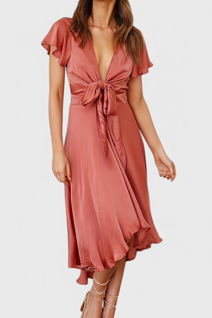 Franzi Vestido Elegante con Escote en V.