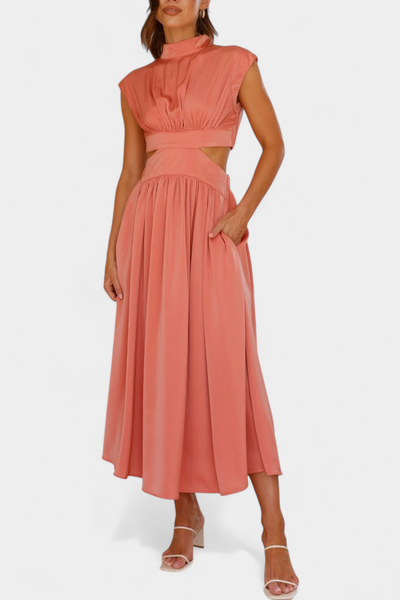 Jocelyn Conjunto de Vestido con Abertura Lateral.