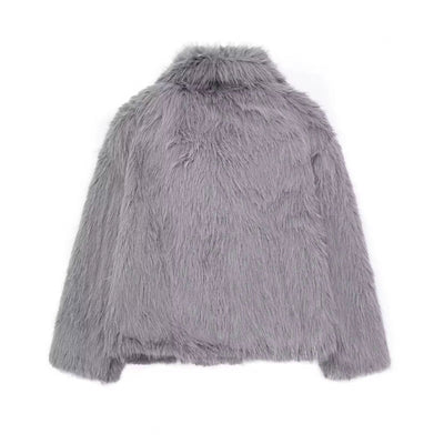 ELVORU - Fur Effect Puffer Coat.
