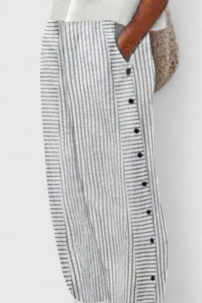 Isoldean Pantalones Cortos de Verano a Rayas.