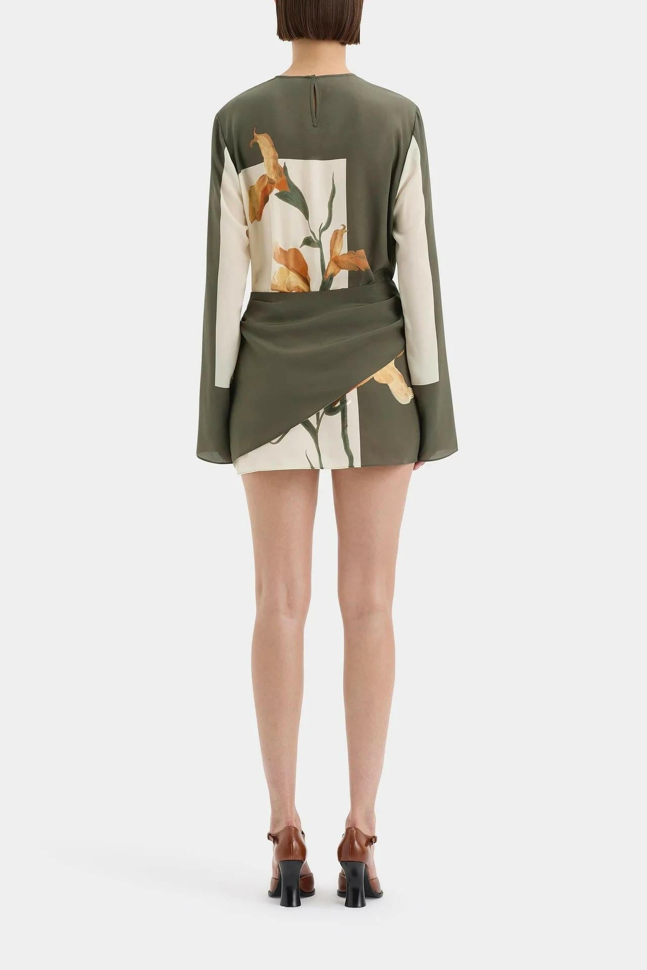 Hallie Vestido Mini Floral Twist Detail.