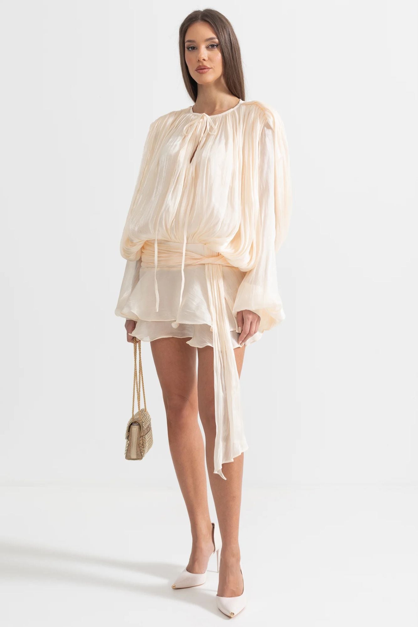Livia - Vestido de malla plisada.