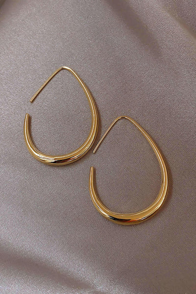 Pendientes Ovalados de Metal.