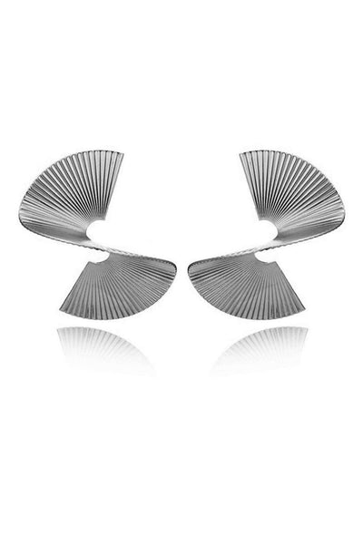 Pendientes de Metal Plisado.