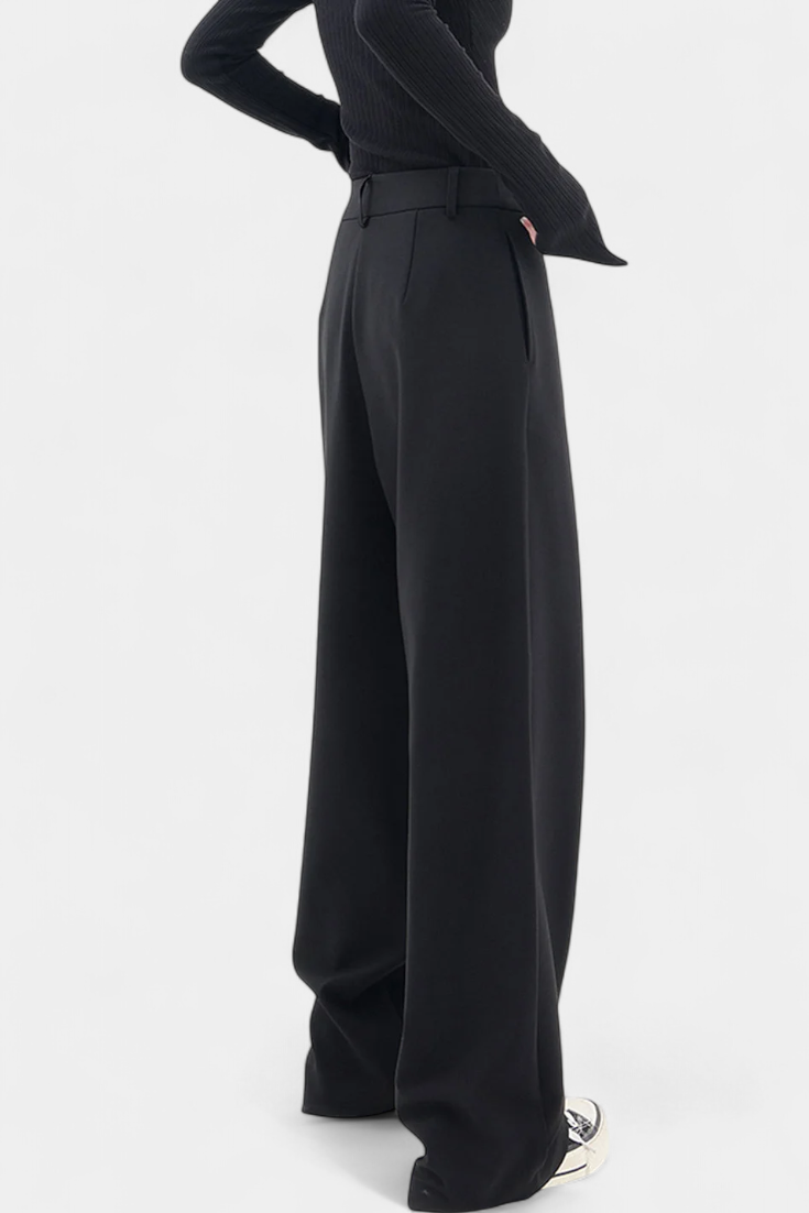 Oaklyn Pantalones Rectos con Drapado Moderno.