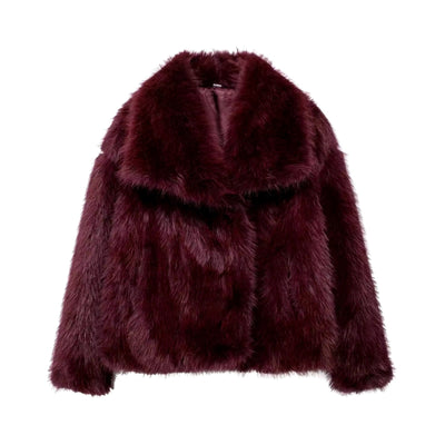 ELVORU - Fur Effect Puffer Coat.