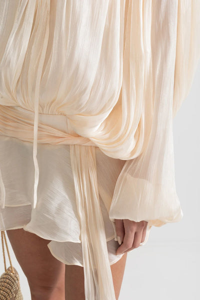 Livia - Vestido de malla plisada.