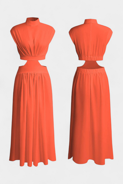 Jocelyn Conjunto de Vestido con Abertura Lateral.