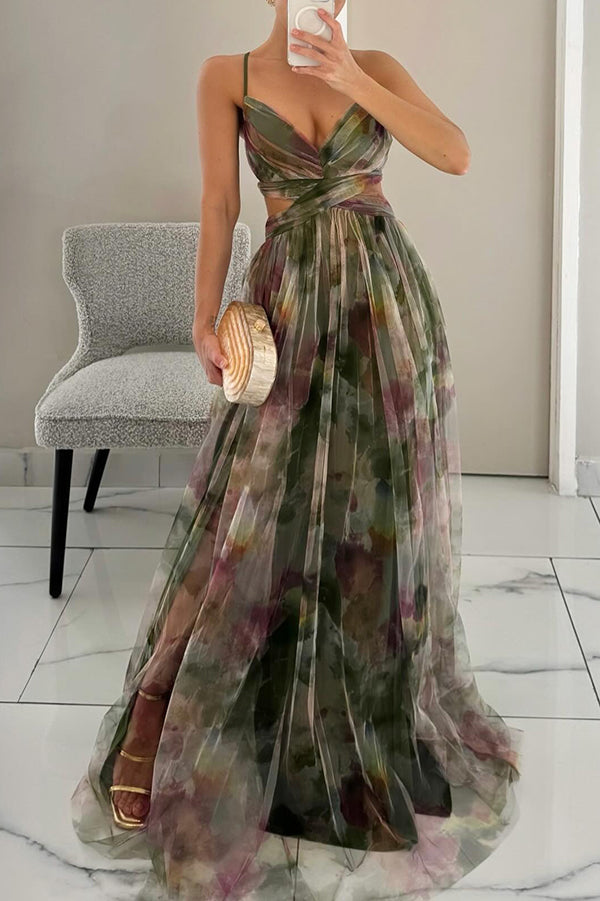 Escarcha | Vestido largo y romántico con flores.