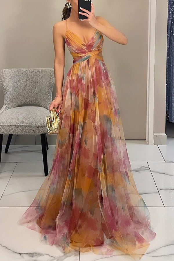 Escarcha | Vestido largo y romántico con flores.