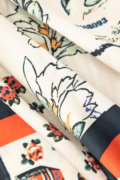 Arce Pantalones Rectos de Cintura Alta con Estampado Floral.