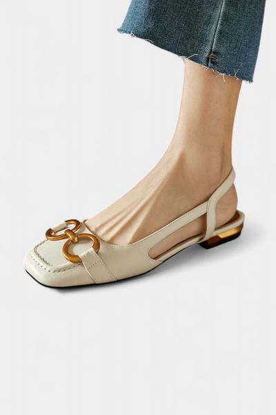 Alma Mocasines Slingback con Punta Cuadrada.