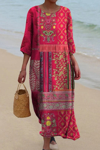 Marlene – Vestido largo bohemio holgado.