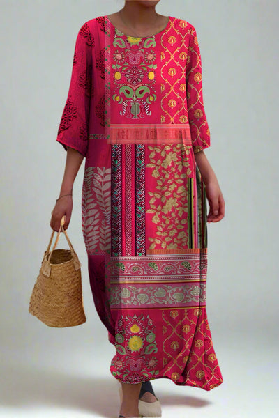 Marlene – Vestido largo bohemio holgado.