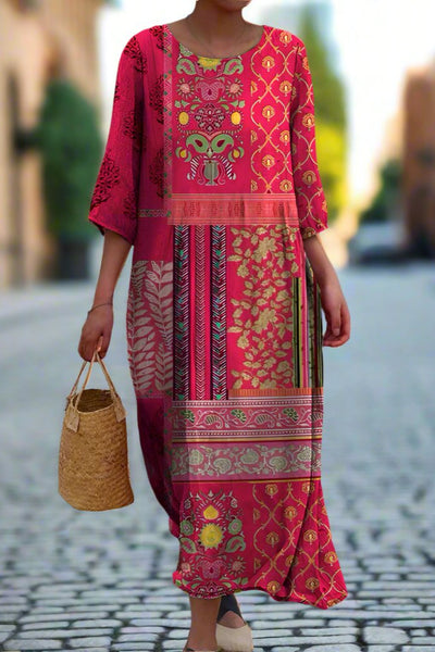 Marlene – Vestido largo bohemio holgado.