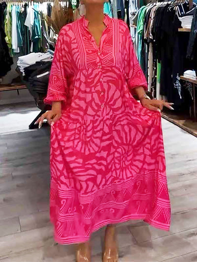 Mira | Vestido estampado con cuello en V.