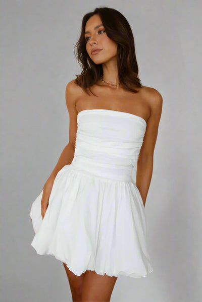PORTOFINO | mini vestido sin tirantes.