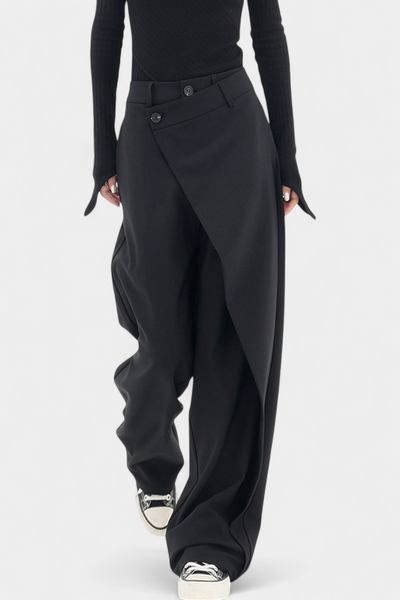 Oaklyn Pantalones Rectos con Drapado Moderno.