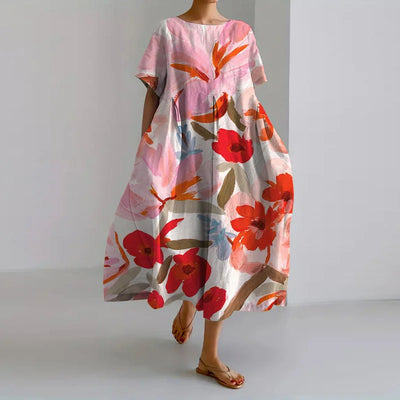 VALENTINE | Robe fleurie d'été avec une coupe flatteuse et une liberté de mouvement.